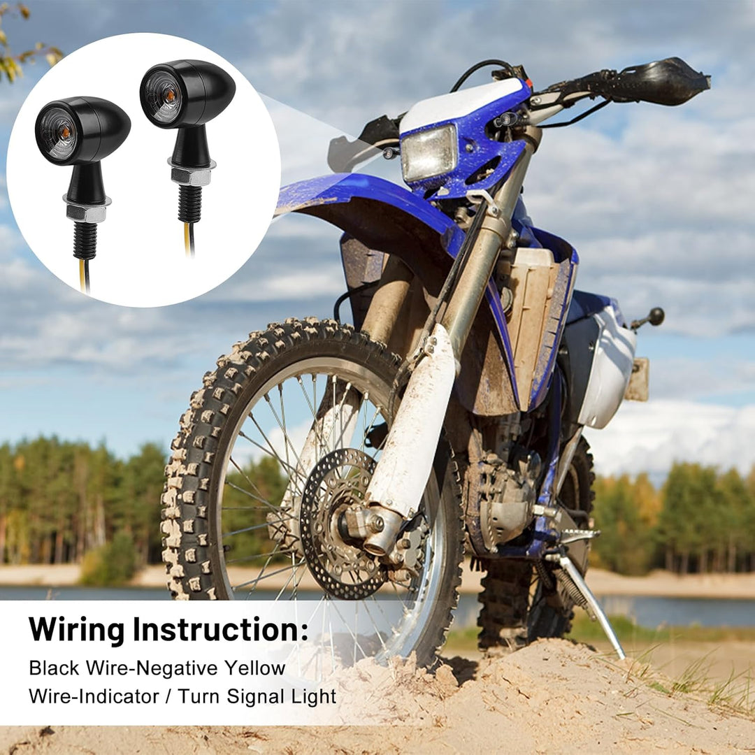 2 x Metall Motorrad LED Blinker 12V LED Universal Motorrad Blinker Universal für die meisten Motorrä