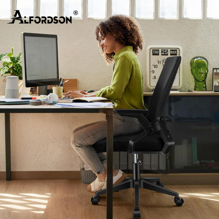 ALFORDSON Bürodrehstuhl, Hochlehner Netzstoff Gaming Sitz, Ergonomische Verstellbare Bequeme Armlehn