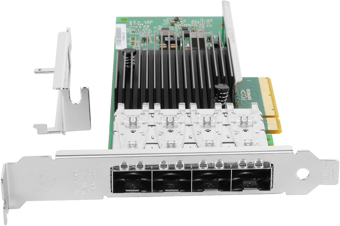 Euqvos 10GbE NIC Card für Intel X710-DA4 PCIe 3.0 x8 Quad SFP+ Ports XL710BM1 Controller Support Win