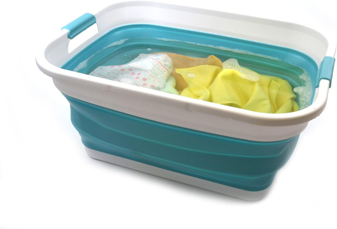 SAMMART 41L (10,8 gallon) Collapsible Plastic Laundry Basket - Foldable Pop Up Storage Container/Org