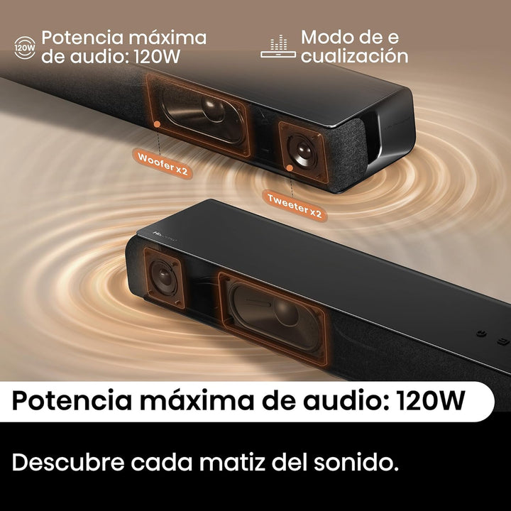 Hisense HS1000, 2.0 Kanal Soundbar, 120W max Audio Power, Dolby Audio, DTS Virtual:X, Voice Enhanced