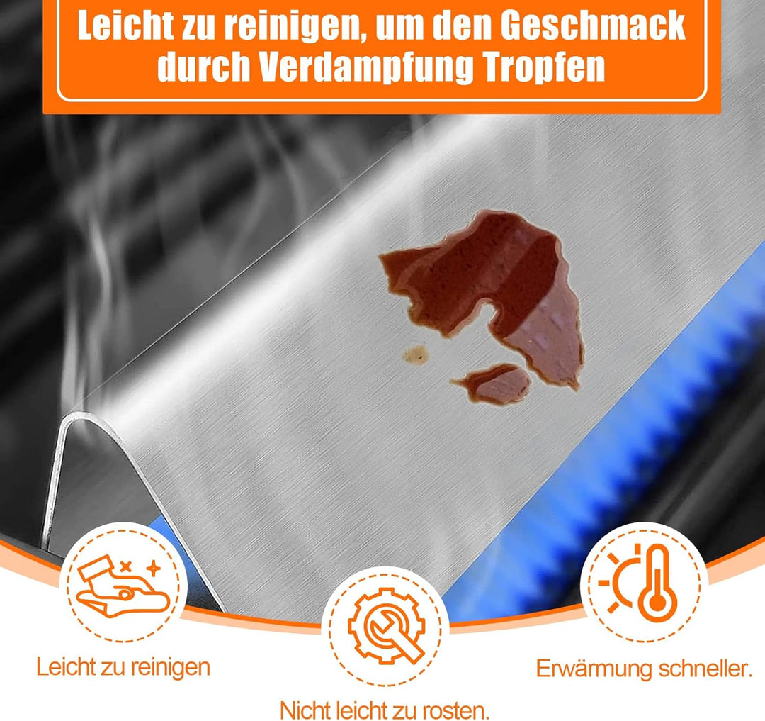 7636 Flavorizer Bar mit 69787 Edelstahl Brenner für Weber Spirit E-310 S-310 E-320 S-320 mit vordere