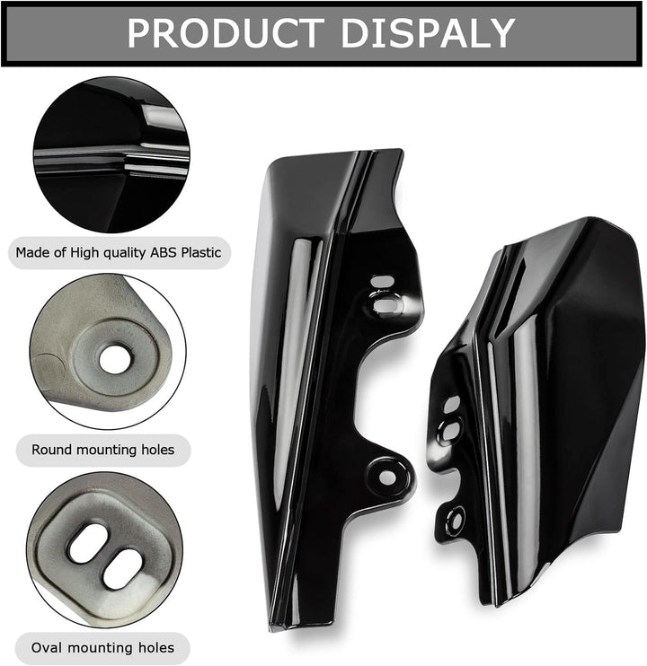PSLER® Motorrad Luft Wärmeabweiser, Hitzebeständige Platte für Touring Street Electra Glide Road Kin