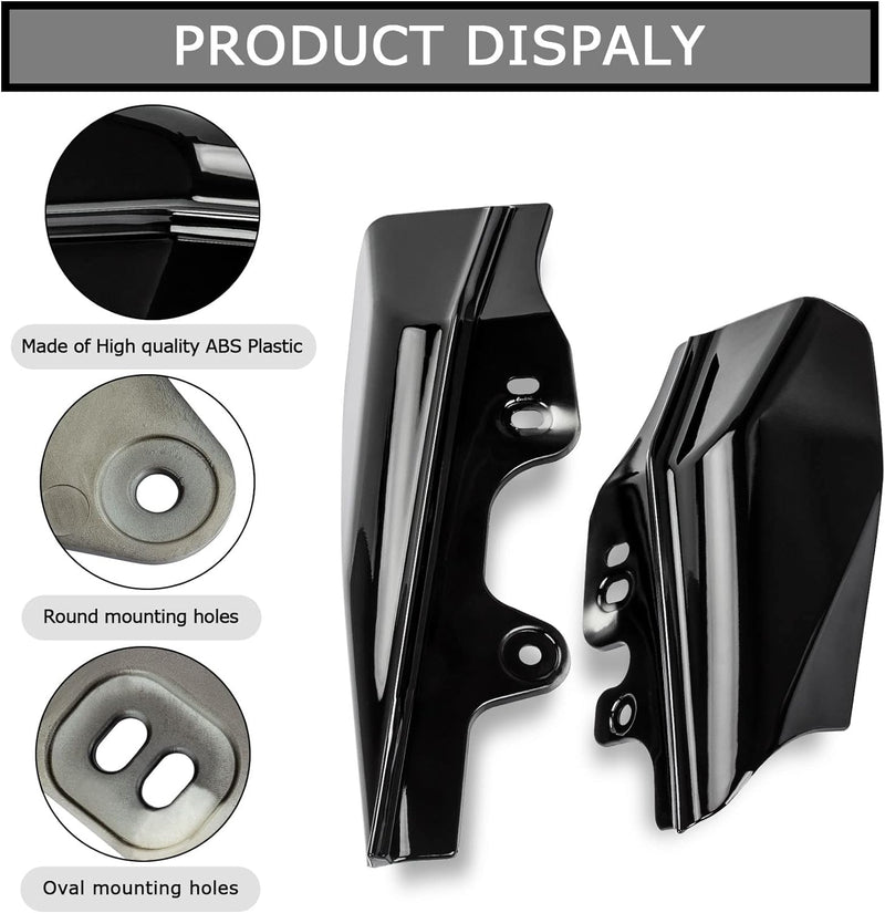 PSLER® Motorrad Luft Wärmeabweiser, Hitzebeständige Platte für Touring Street Electra Glide Road Kin