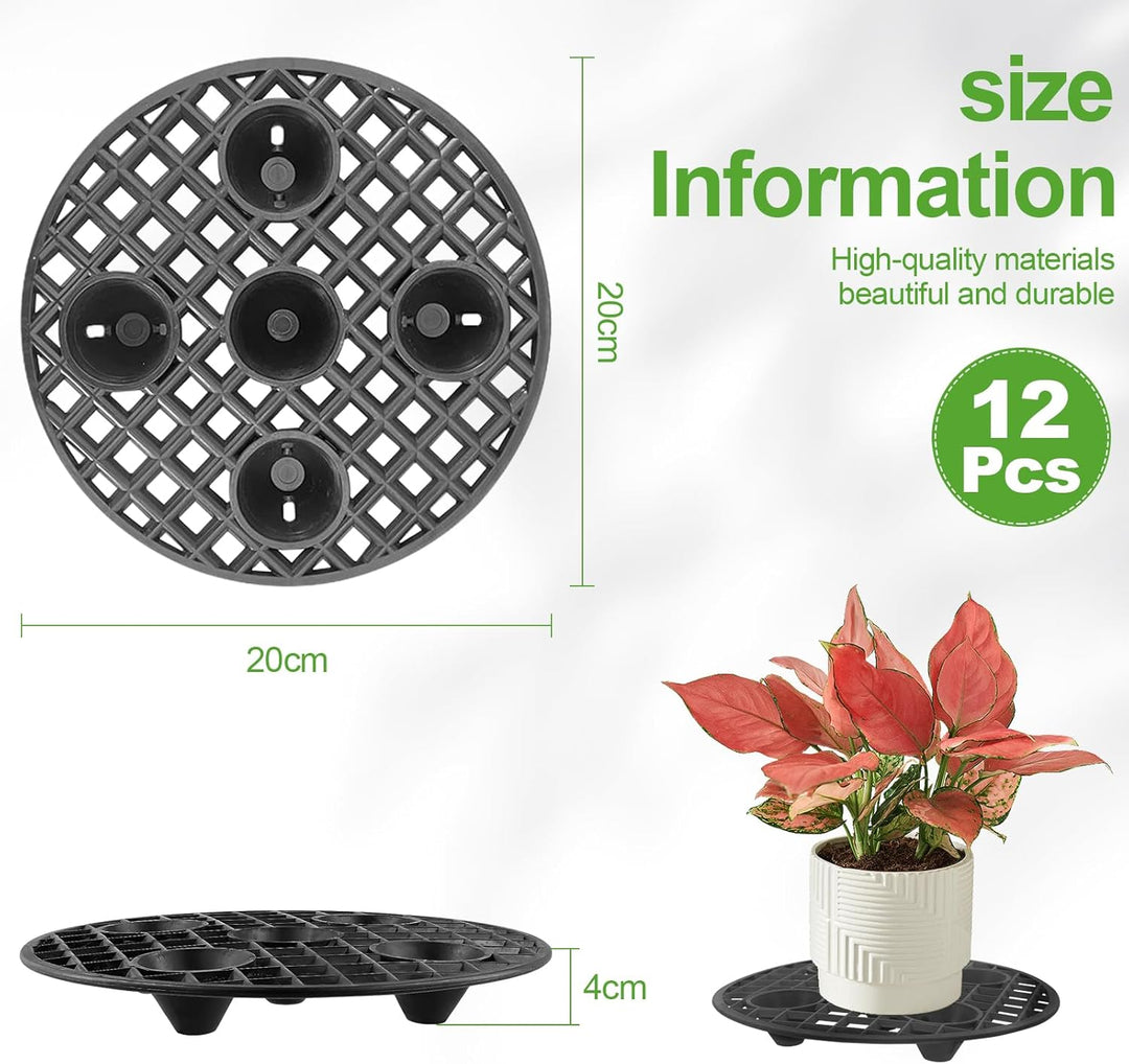 12 Stück Pflanzentopffüsse , Heavy Duty Pflanzenständer für Gartentöpfe, Aussenblumentopfständer mit