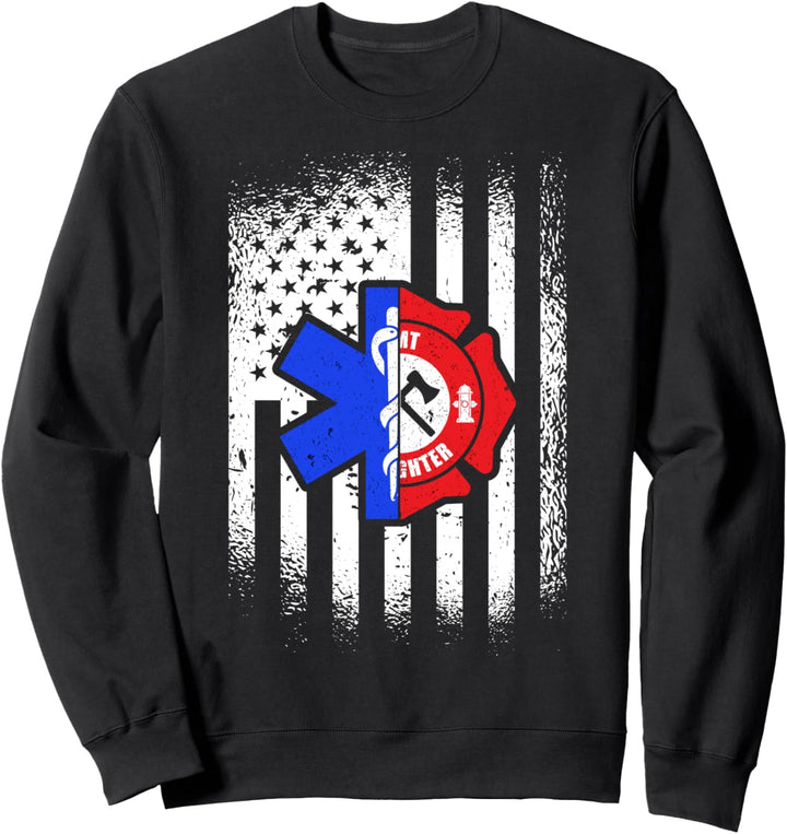 EMT Amerikanische Flagge First Responder Sanitäter Sweatshirt