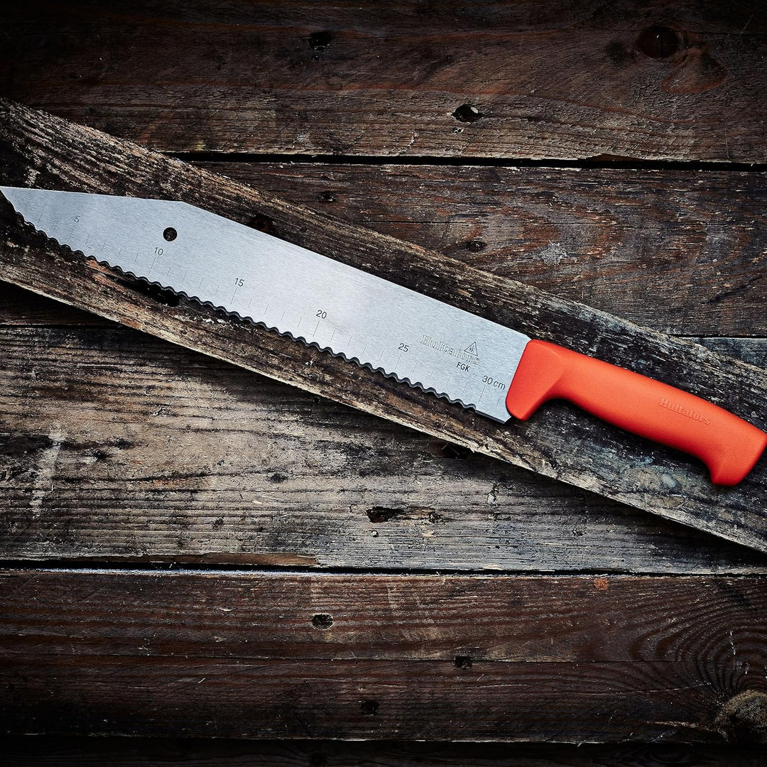 Hultafors Dämmstoffmesser aus japanischem Karbonstahl I 300mm x 50mm Klinge I I Inkl. Klingenschutz