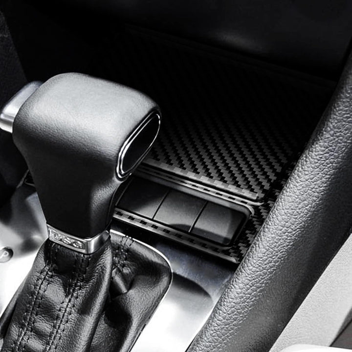 KUNGKIC Kohlefaser Aufbewahrungsbox Panel Auto-Aschenbecher Rahmen Abdeckung für Volkswagen VW Golf