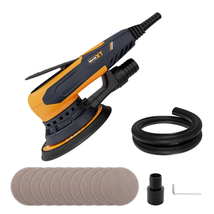 MAXXT 350W bürstenlose Exzenterschleifer mit 2,5 mm, Elektrische Schleifmaschine 150mm 4000-10000 U/