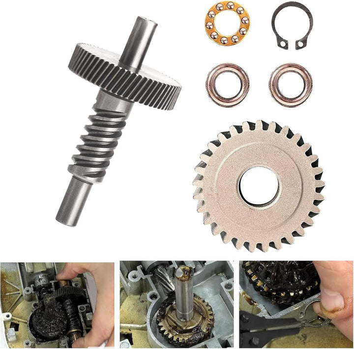 9709231 WP9709231 Schneckengetriebe & 9706529 W11086780 Getriebe-Set, kompatibel mit Whirlpool Stand