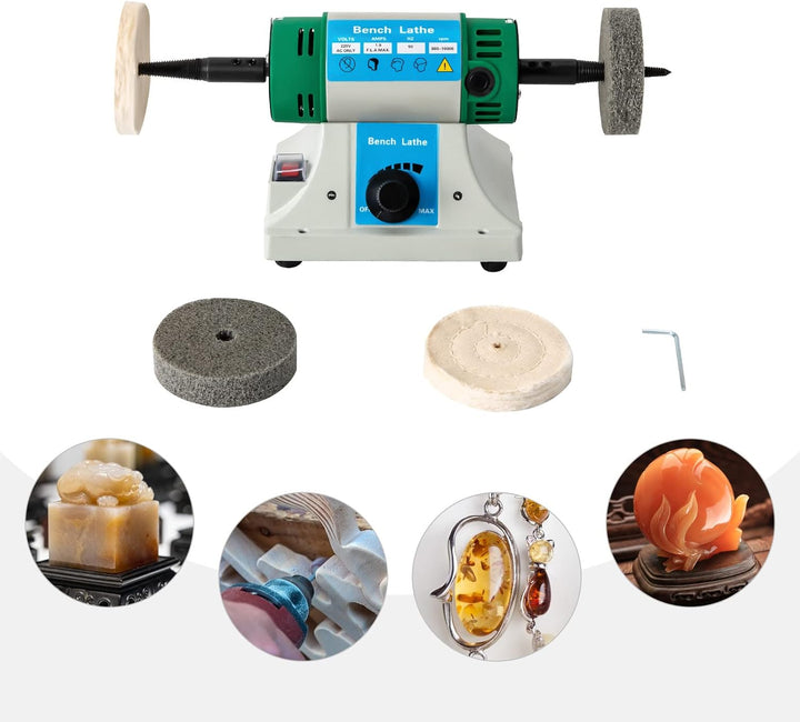 Poliermaschine für Schmuck, 220V 320W Poliermaschine Set, Einstellbare Polier- und Poliermaschine, D