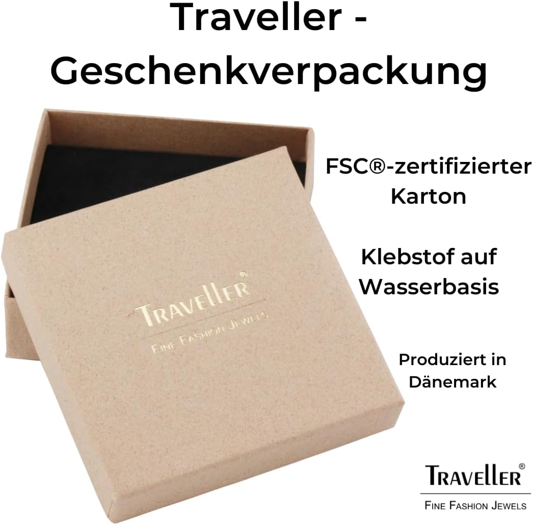Traveller Creolen - Herren - Edelstahl - schwarz - Karbon Blau, Blau
