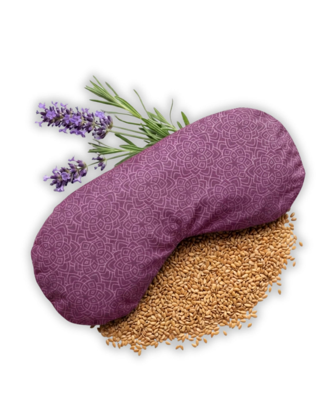 Yosana Augenkissen mit Leinsamen &amp; Lavendel Füllung I Waschbarer Baumwollbezug I Augenmaske zur Ents