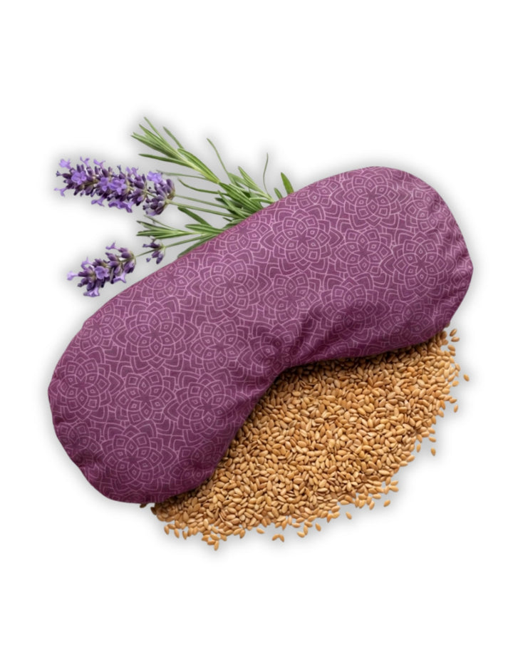 Yosana Augenkissen mit Leinsamen &amp; Lavendel Füllung I Waschbarer Baumwollbezug I Augenmaske zur Ents