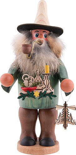 Räuchermann Leuchterhändler von DREGENO SEIFFEN 19cm – Original erzgebirgische Handarbeit, stimmungs