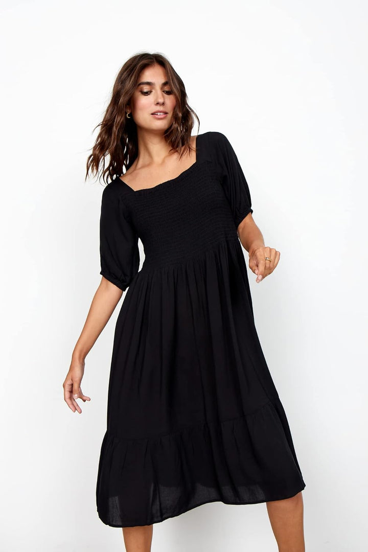 SOYACONCEPT Damen Kleid XL Schwarz, XL Schwarz