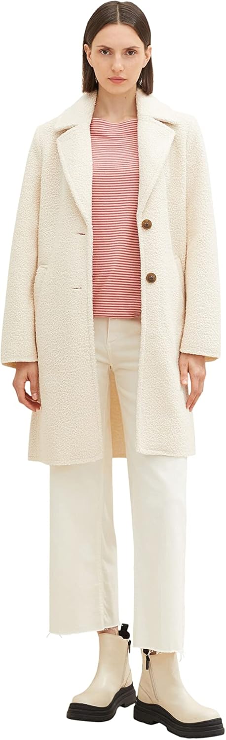 TOM TAILOR Damen Basic Langarmshirt mit Kordelzug XS 31475 - Pink Beige Stripe, XS 31475 - Pink Beig
