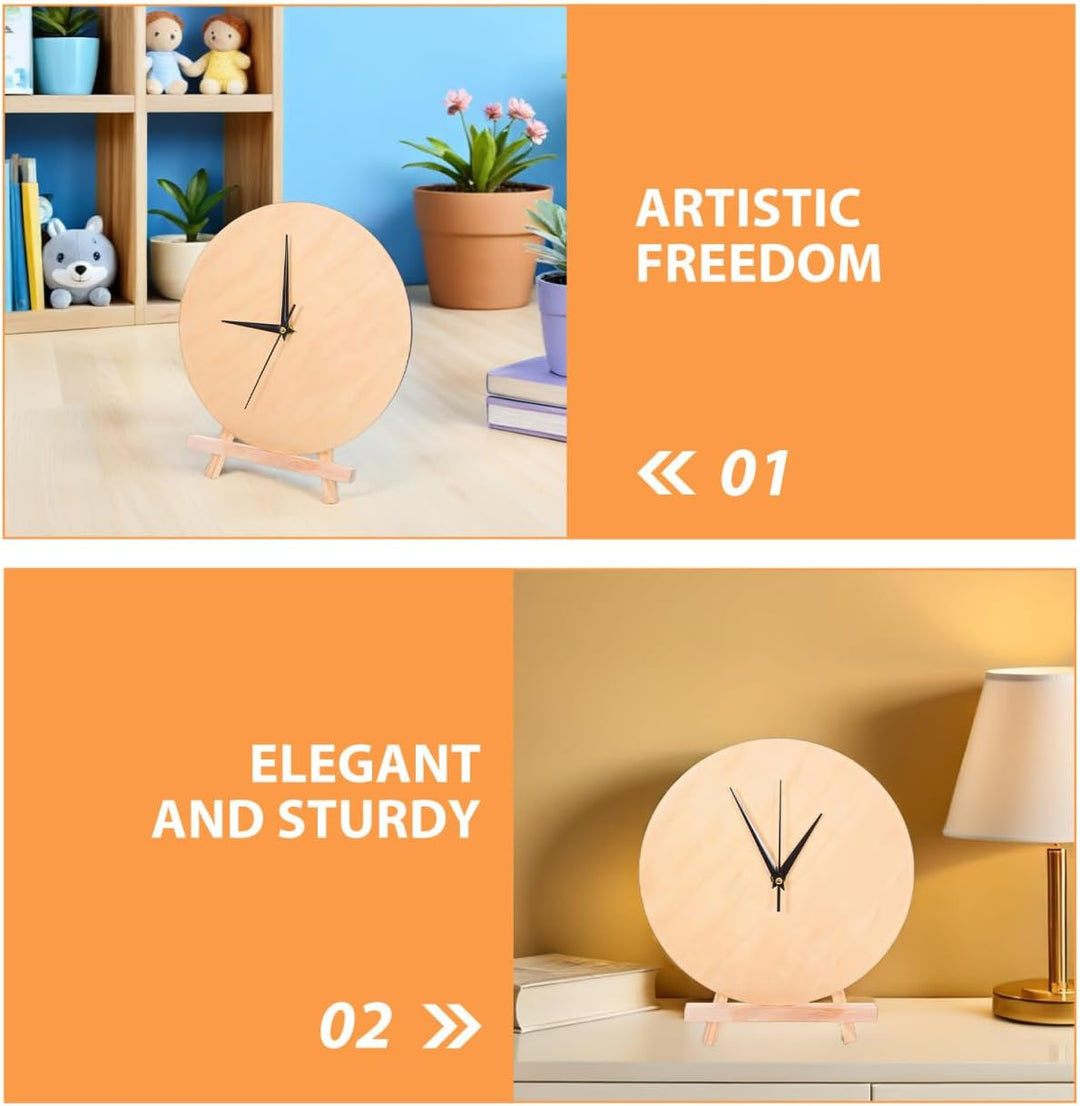 TOYANDONA 1 Set unfertiger Uhrenrohling aus Holz: DIY-Uhrengesicht – 30,5 cm rundes Zifferblatt mit