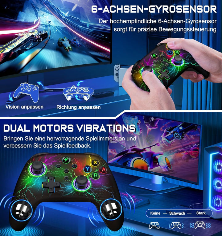 HELLCOOL Switch Controller - Kabellos Controller für Switch/Lite/OLED Konsole - Switch Controller mi
