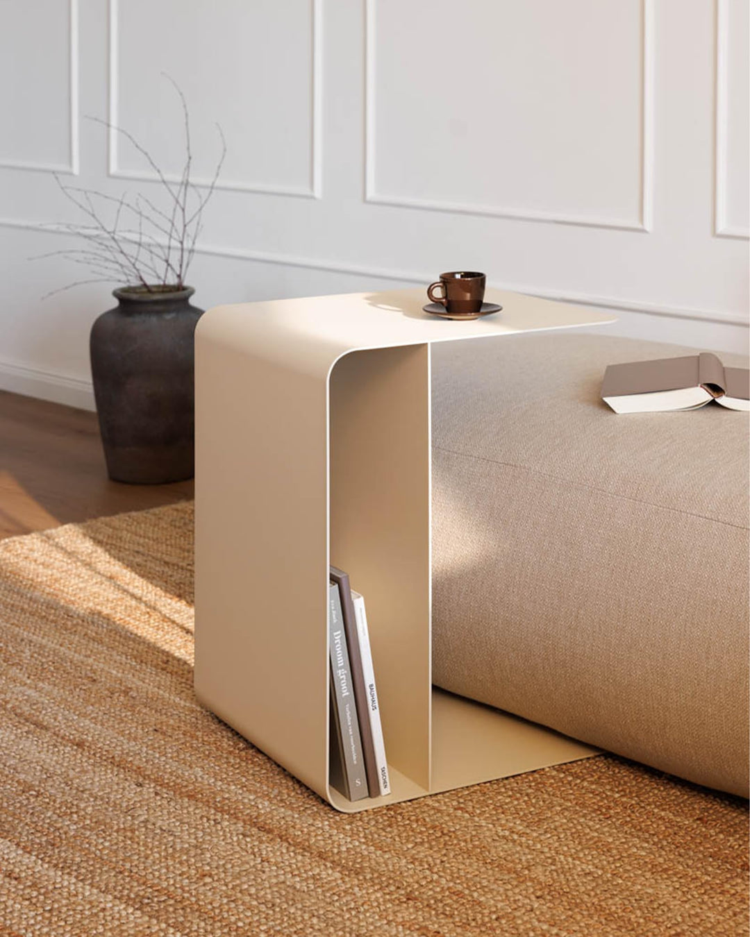 Metallbude Beistelltisch Cosmo Cashew - Moderner Couchtisch aus Metall - Kratz-, Stoss- & Schlagfest