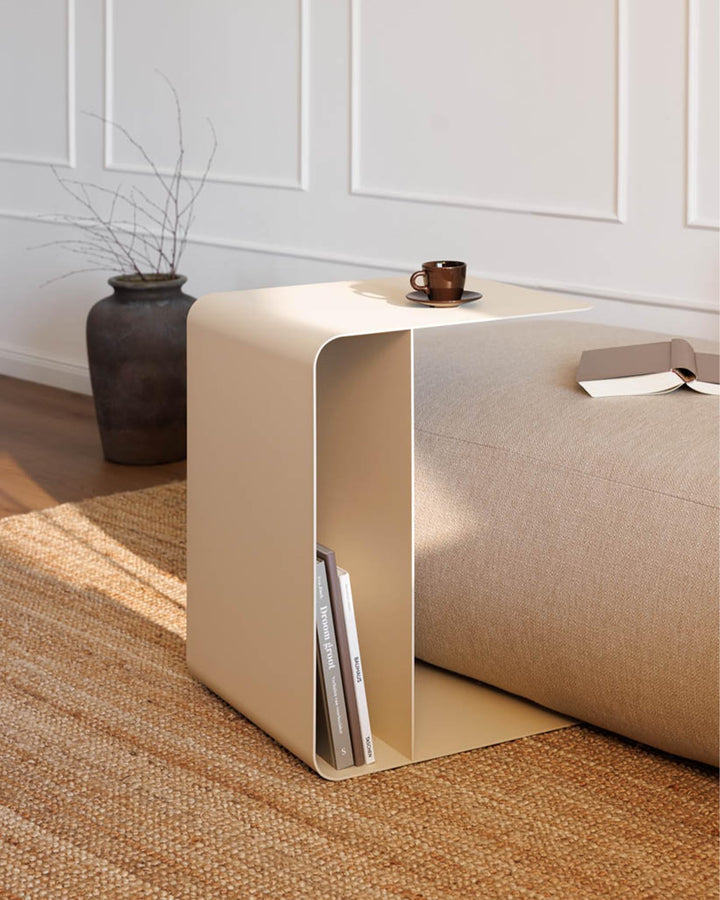 Metallbude Beistelltisch Cosmo Cashew - Moderner Couchtisch aus Metall - Kratz-, Stoss- & Schlagfest