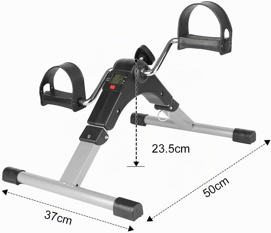 Mini Stepper Fitnessgerät für Zuhause, Hydraulischer Heimtrainer mit Widerstandsbändern &amp; LCD Displa