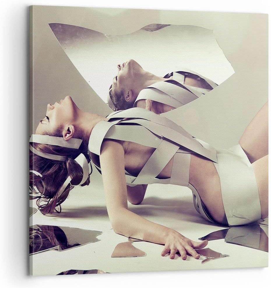Bilder auf Leinwand Weiblich modell posieren beine Leinwandbild 60x60cm Wandbilder Dekoration Wohnzi