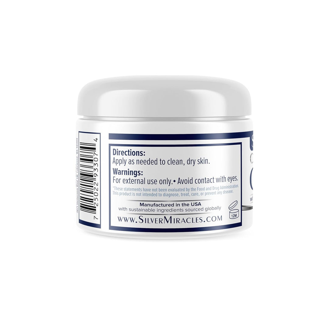 Silver Miracles Colloidal Silver Cream - 4oz