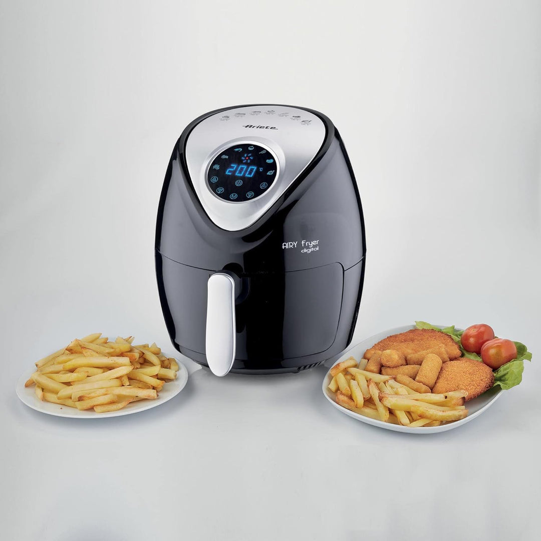 Ariete Airy Fryer Digital 4616, Heissluftfritteuse 3,5 Liter, 60-Minuten-Timer, LCD- und Touchscreen