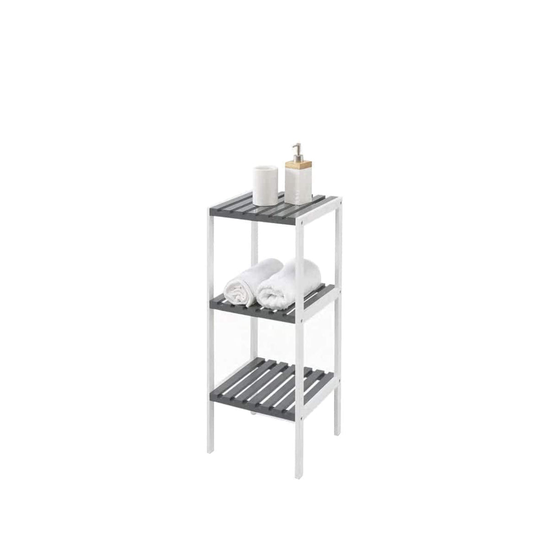 Kit Closet 2160021603 Badregal Natur 3 Etagen, grau/weiss 80 x 34 x 33