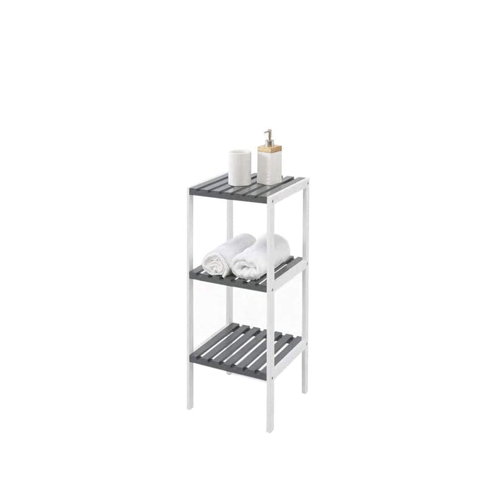 Kit Closet 2160021603 Badregal Natur 3 Etagen, grau/weiss 80 x 34 x 33