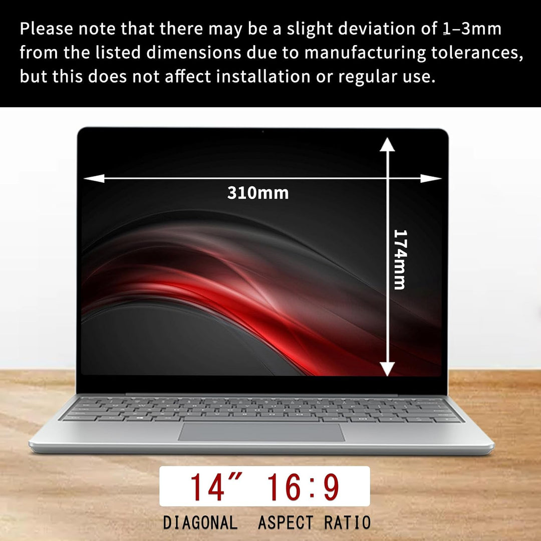 Laptop Monitor Blickschutzfilter für 14 Zoll 16:9, Abnehmbar Anti Glare, Anti Blaulicht, Laptop Priv