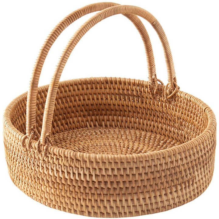 Picknickkorb Aus Weidengeflecht Griff, Grosser Leerer Geschenkkorb Zum Befüllen, Oben Offene Markter