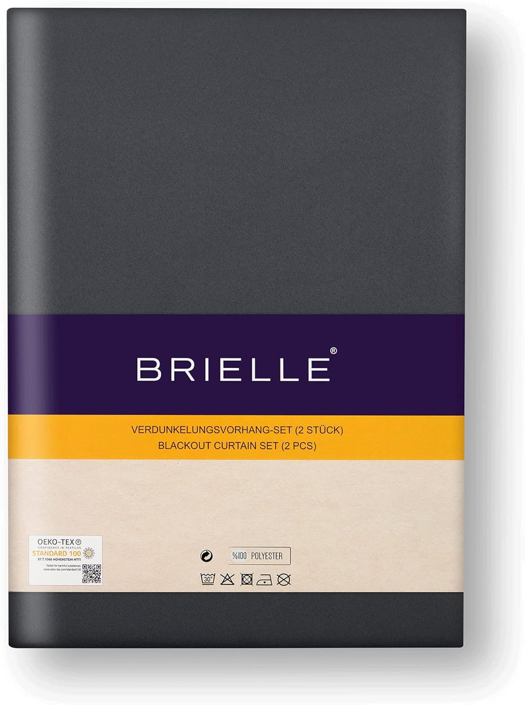 Brielle Premium-Verdunkelungsvorhänge - Blickdicht vorhänge mit Ösen, schalldämpfend - für Wohnzimme