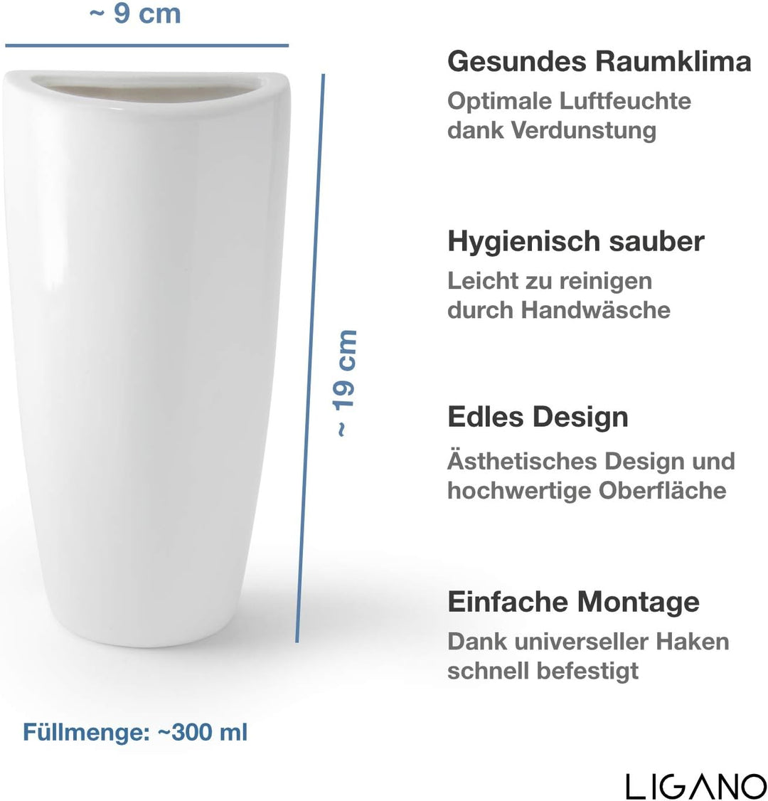 Ligano® Heizkörper Luftbefeuchter Modern – Keramik Wasserverdunster für die Heizung – 3 Stück