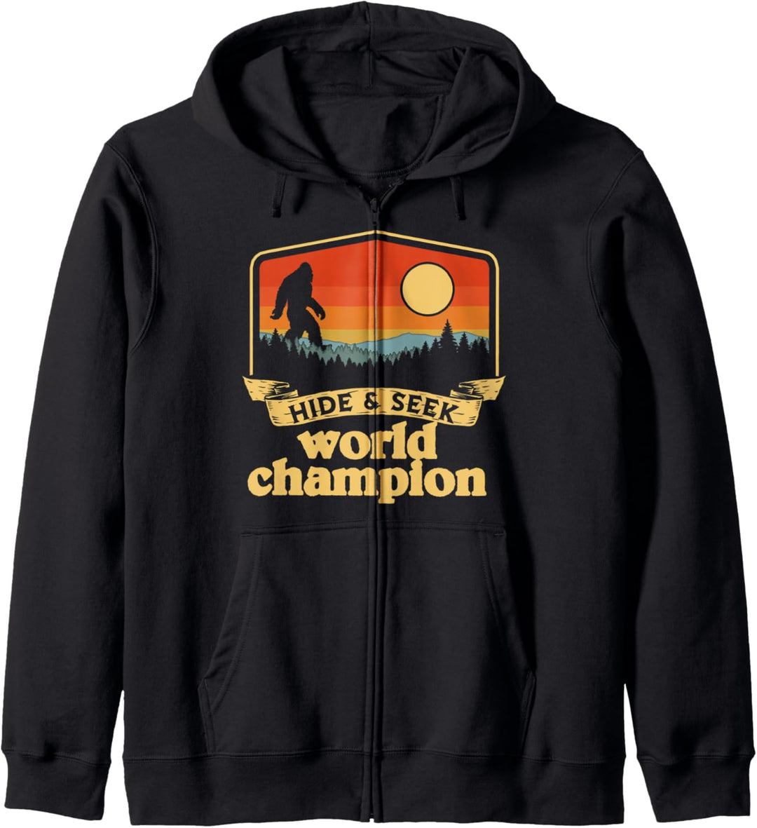 Bigfoot Hide and Seek World Champion Vintage Nature 80s Kapuzenjacke
