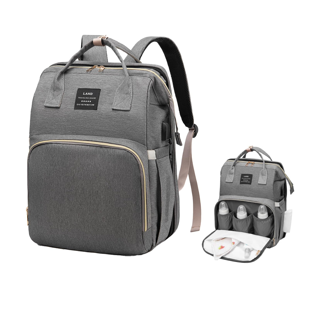 Wickelrucksack für Babys, 35L grosse Kapazität, Mutterschaftstasche, Reisetasche mit tragbarem Babyb