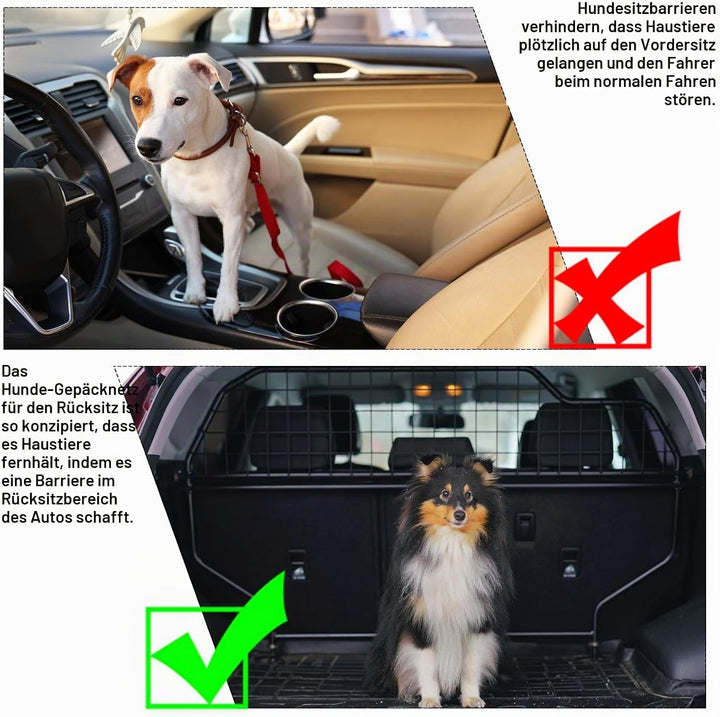 Auto Schutznetz Barriere,120 * 90 cm Hunde Gepäcknetz Rücksit Mit Haken,Hunde Rücksitz Barriere,Auto