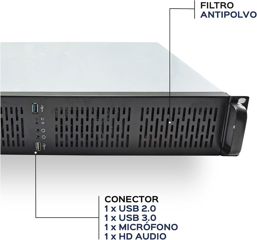 'UNYKAch 2128 19 2U Rack Gehäuse schwarz, Silber Computer-Gehäuse-Gehäuse (Ablage, Server, SGCC, Mic