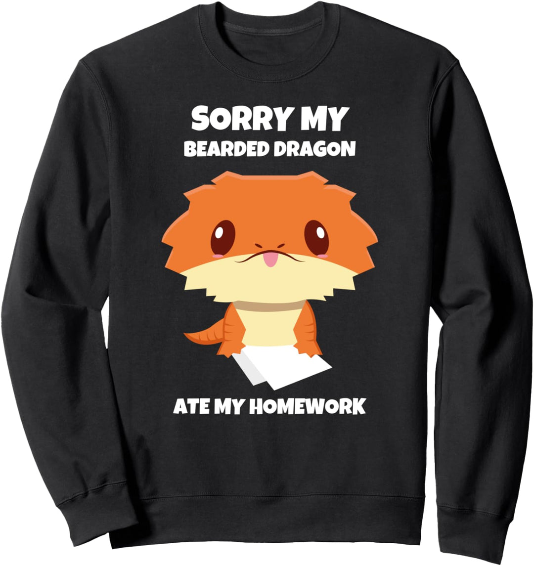 Entschuldigung, mein Bartagame hat meine Hausaufgaben gegessen Süsse Eidechse Beardie Sweatshirt