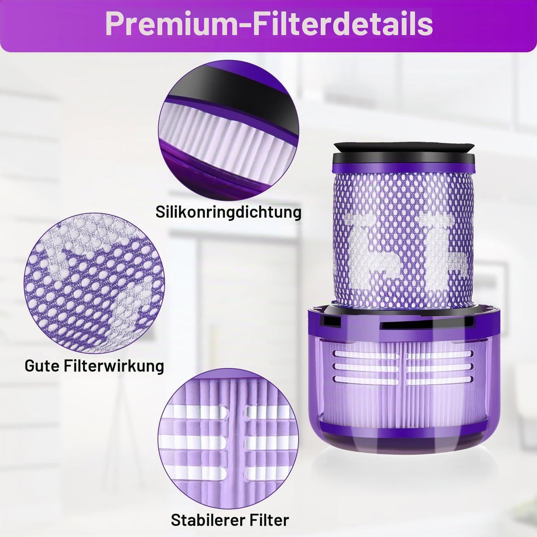 Artraise V12 Filter für Dyson, 3er Pack Ersatzfilter für Dyson V12 Slim Absolute Extra, Total Clean,