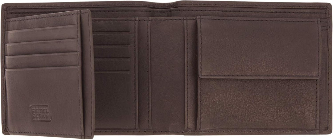 camel active Mali Herren Geldbörse RFID Querformat Leder Mittelgross Braun, Dark Brown