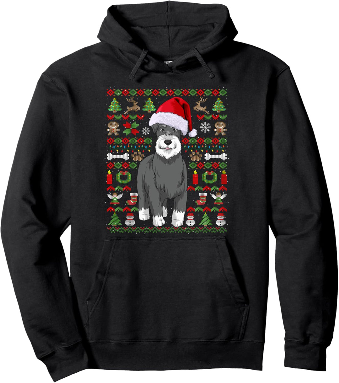 Ugly Christmas Schnauzer Weihnachten Hunde Geschenk Pullover Hoodie