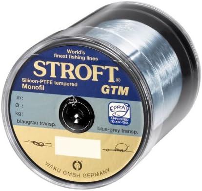 STROFT GTM 500 m Monofile Angelschnur 0.08 mm bis 0.375 mm Blaugrau transparent 0,250mm-6,4kg, 0,250