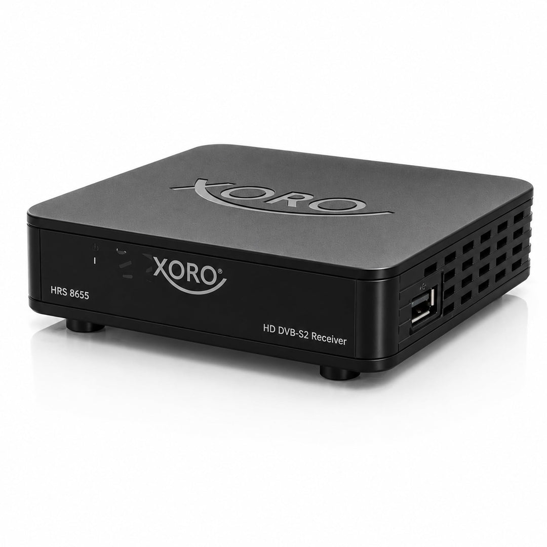 Xoro HRS 8655 HD‐Receiver für digitales Satellitenfernsehen (DVB‐S2), Schwarz