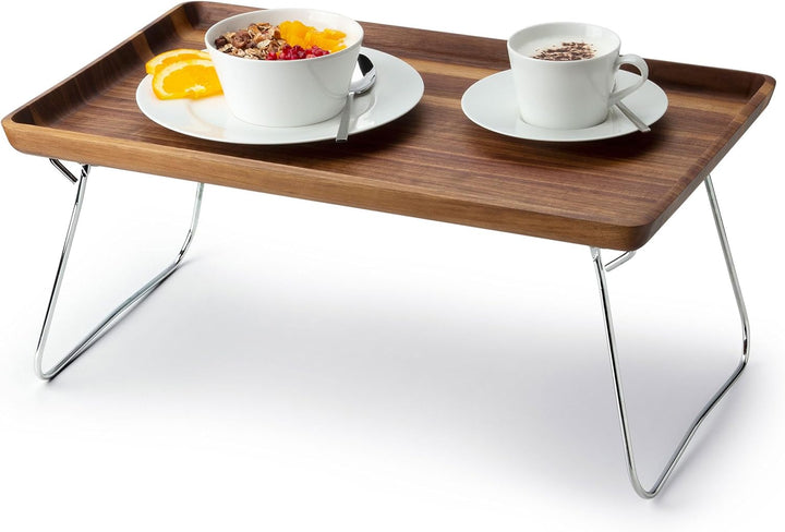 Continenta Bett-Tablett, Betttablett, Serviertablett, Frühstückstablett, Betttisch, Walnussholz, 53