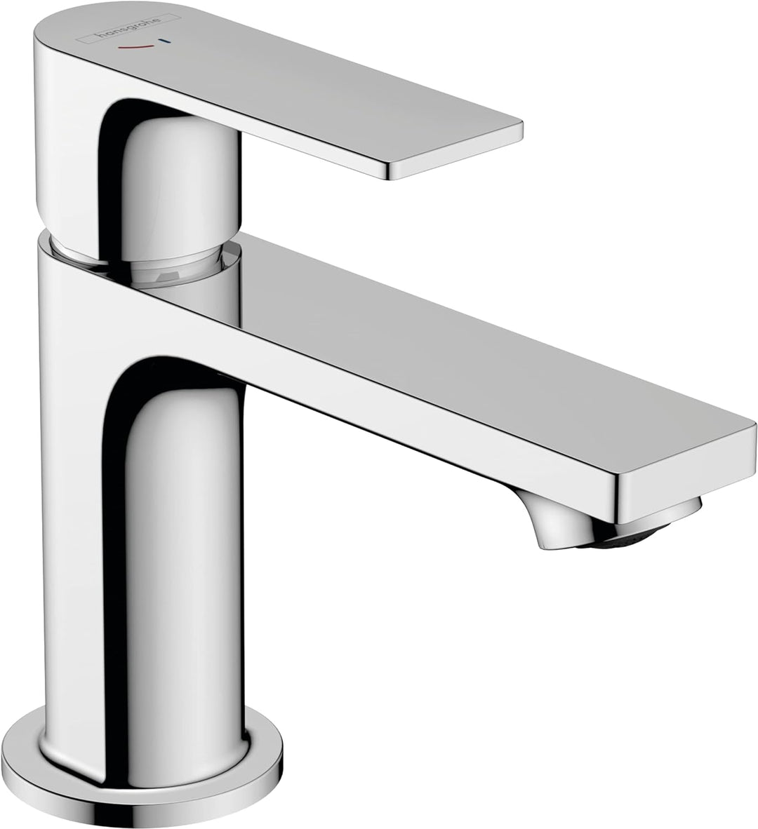 hansgrohe Waschtischarmatur Rebris E, Wasserhahn Bad mit Auslaufhöhe 80 mm, mit Zugstange, Badarmatu