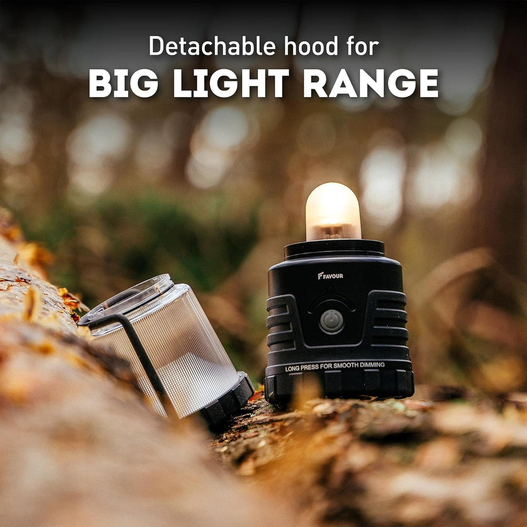 Favour LED Laterne Outdoor Lampe hell 1105 Lumen | Camping Lampe, IP64 wasserdicht, stossfest | Camp