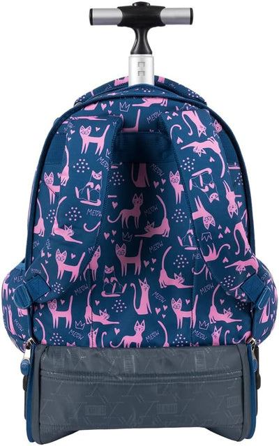 ST.Right LAZY CATS Rucksack Trolley Grundschule Medium Mädchen Damen Gross, blau, 48x34x20cm