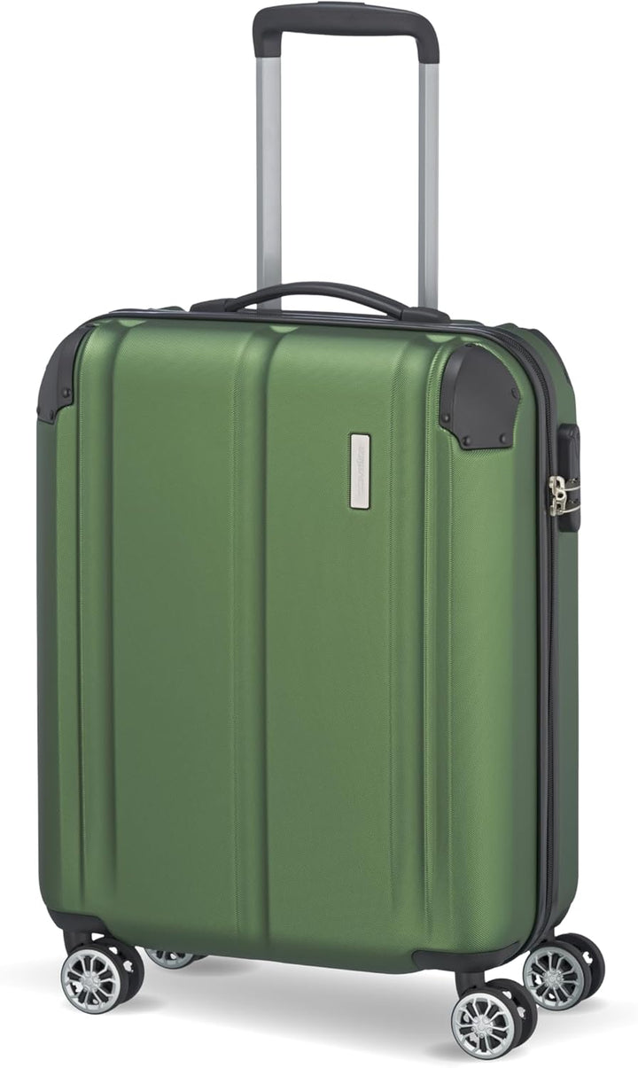 Travelite 4-Rad Handgepäck Koffer erfüllt IATA Bordgepäckmass, Gepäck Serie CITY: Robuster Hartschal